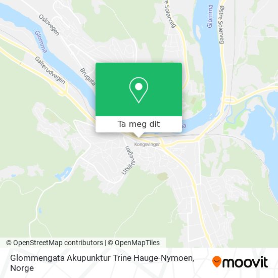 Glommengata Akupunktur Trine Hauge-Nymoen kart