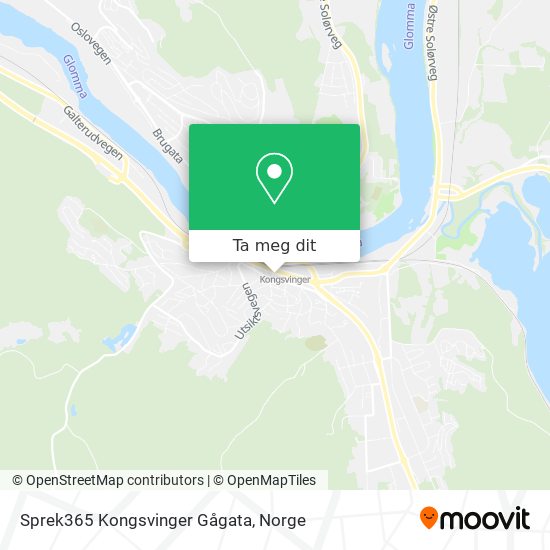 Sprek365 Kongsvinger Gågata kart