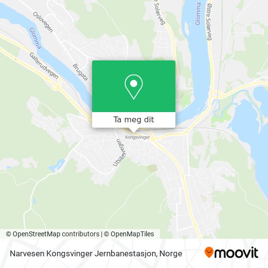 Narvesen Kongsvinger Jernbanestasjon kart