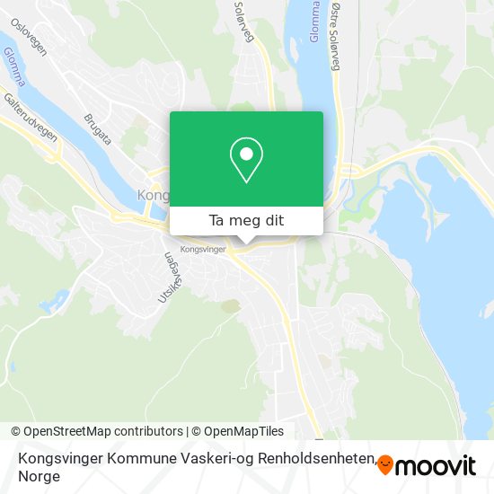 Kongsvinger Kommune Vaskeri-og Renholdsenheten kart