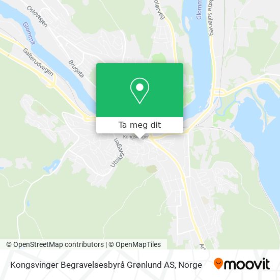 Kongsvinger Begravelsesbyrå Grønlund AS kart