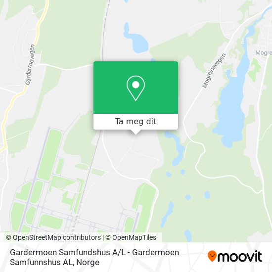 Gardermoen Samfundshus A / L - Gardermoen Samfunnshus AL kart