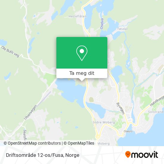 Driftsområde 12-os/Fusa kart