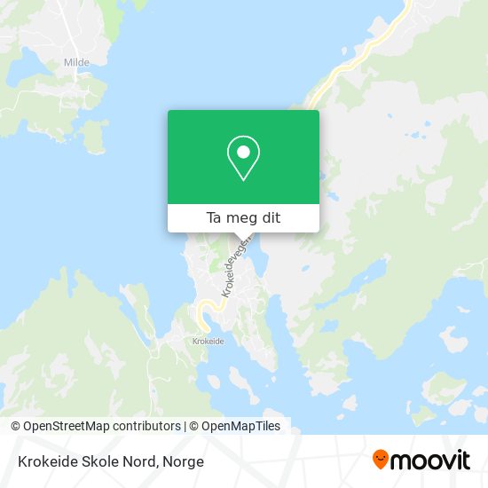 Krokeide Skole Nord kart