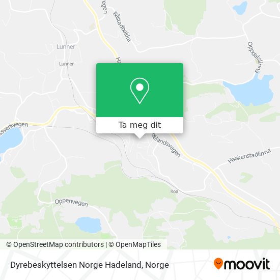 Dyrebeskyttelsen Norge Hadeland kart