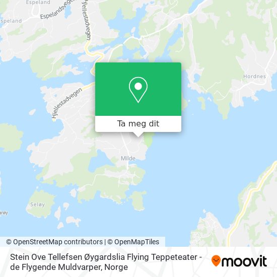 Stein Ove Tellefsen Øygardslia Flying Teppeteater - de Flygende Muldvarper kart