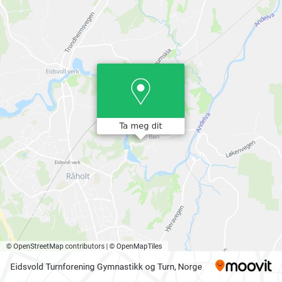 Eidsvold Turnforening Gymnastikk og Turn kart