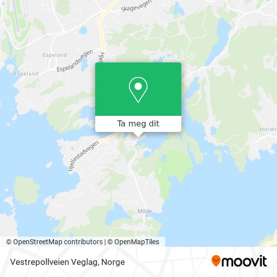 Vestrepollveien Veglag kart