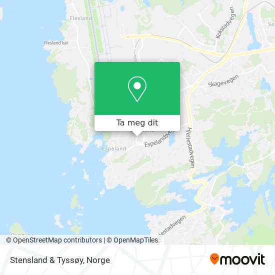 Stensland & Tyssøy kart