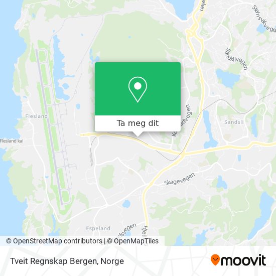 Tveit Regnskap Bergen kart