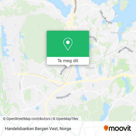 Handelsbanken Bergen Vest kart