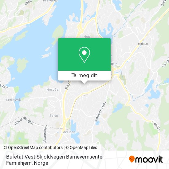 Bufetat Vest Skjoldvegen Barnevernsenter Famiehjem kart