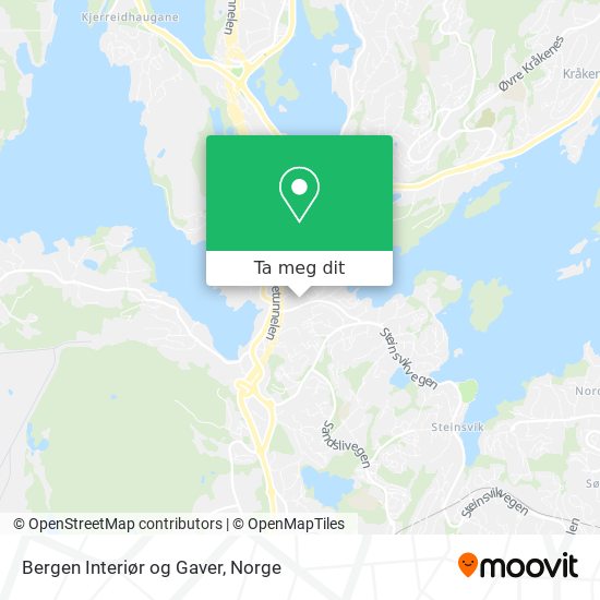 Bergen Interiør og Gaver kart