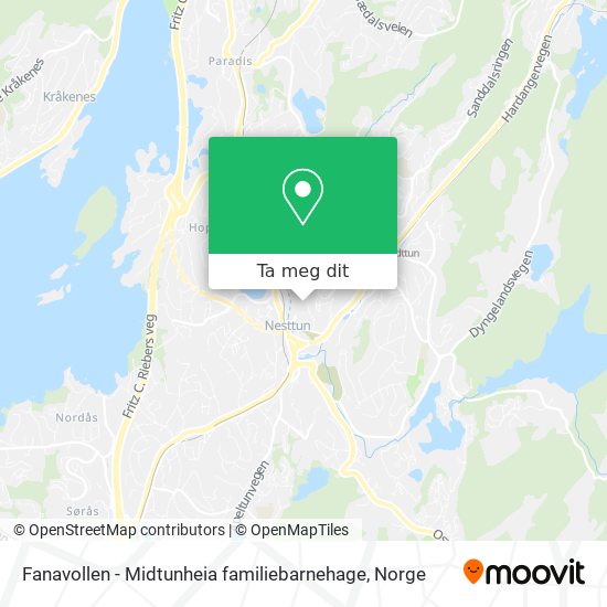 Fanavollen - Midtunheia familiebarnehage kart