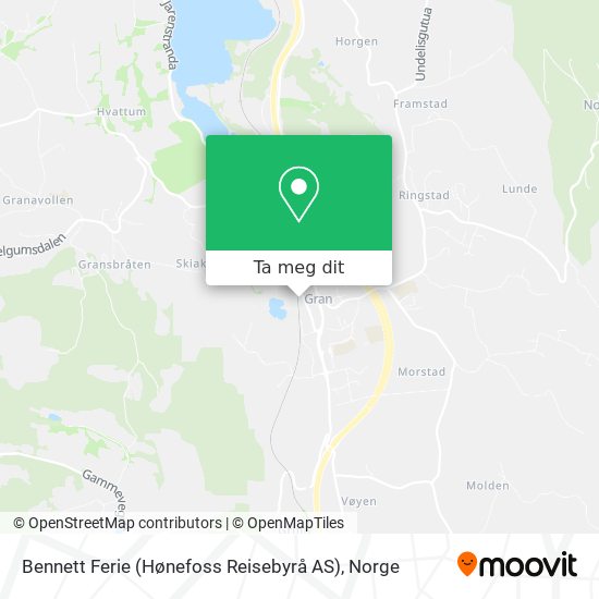 Bennett Ferie (Hønefoss Reisebyrå AS) kart