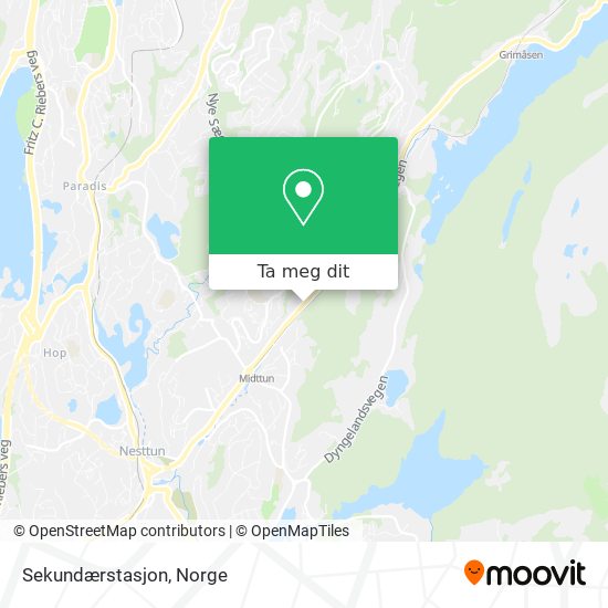 Sekundærstasjon kart