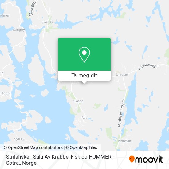 Strilafiske - Salg Av Krabbe, Fisk og HUMMER - Sotra. kart