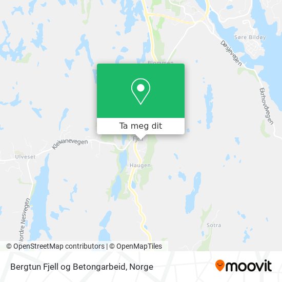 Bergtun Fjell og Betongarbeid kart