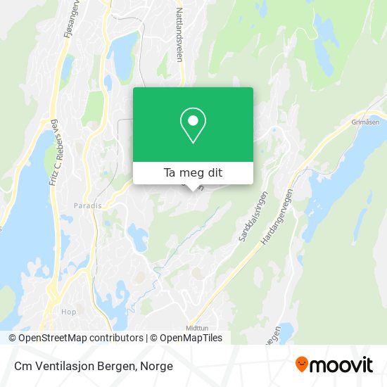 Cm Ventilasjon Bergen kart