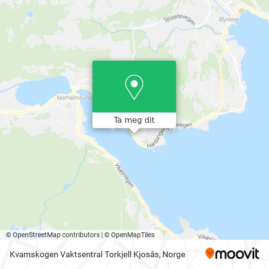 Kvamskogen Vaktsentral Torkjell Kjosås kart