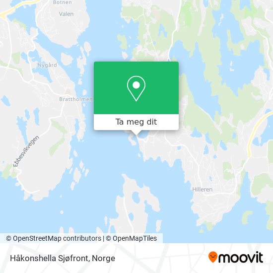 Håkonshella Sjøfront kart