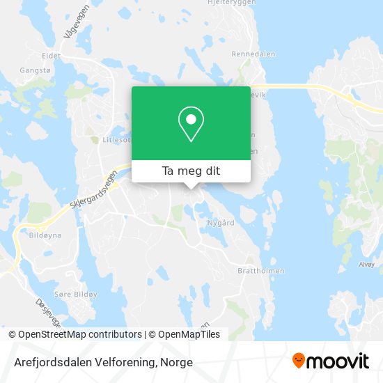 Arefjordsdalen Velforening kart