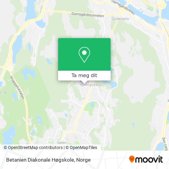 Betanien Diakonale Høgskole kart