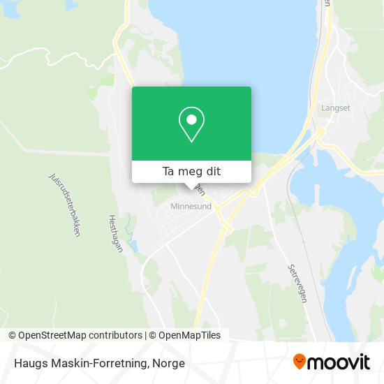 Haugs Maskin-Forretning kart