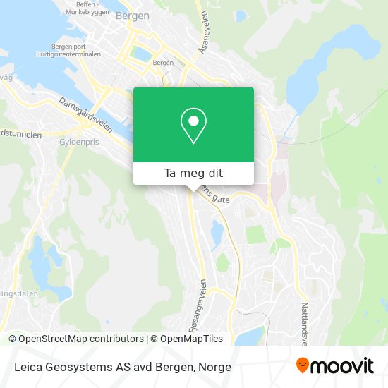 Leica Geosystems AS avd Bergen kart