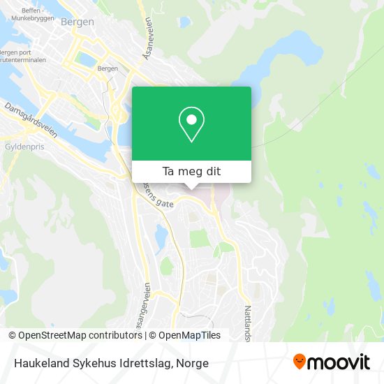 Haukeland Sykehus Idrettslag kart
