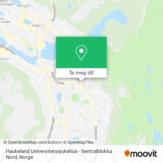 Haukeland Universitetssjukehus - Sentralblokka Nord kart