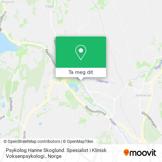 Psykolog Hanne Skoglund. Spesialist i Klinisk Voksenpsykologi. kart