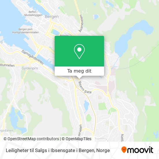 Leiligheter til Salgs i Ibsensgate i Bergen kart