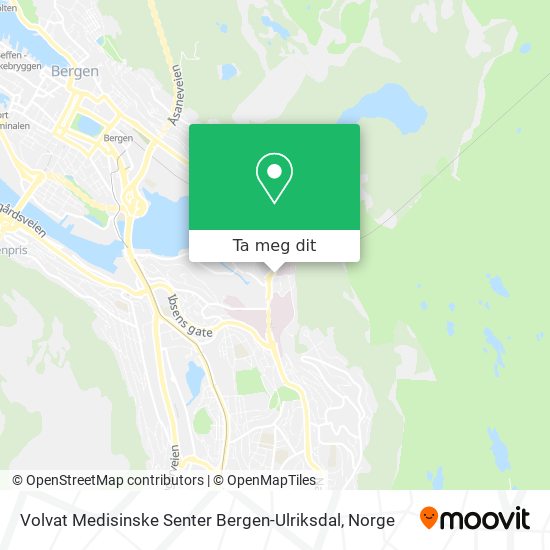 Volvat Medisinske Senter Bergen-Ulriksdal kart