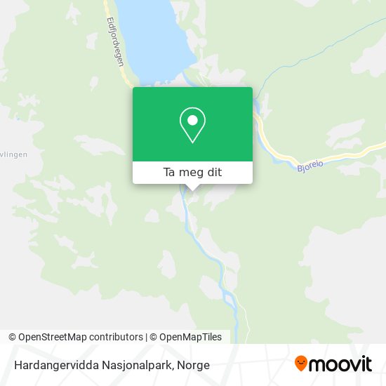 Hardangervidda Nasjonalpark kart