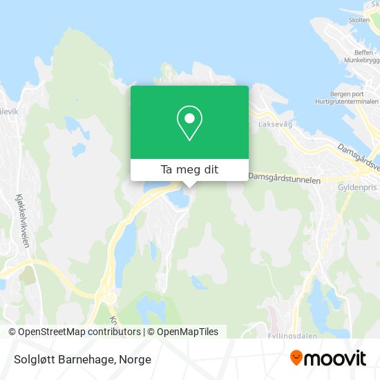 Solgløtt Barnehage kart