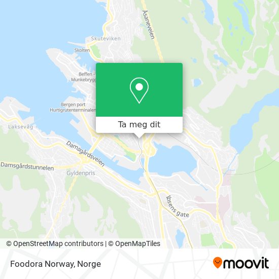 Foodora Norway kart