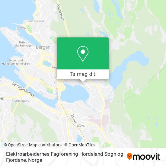 Elektroarbeidernes Fagforening Hordaland Sogn og Fjordane kart