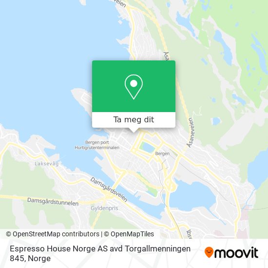 Espresso House Norge AS avd Torgallmenningen 845 kart