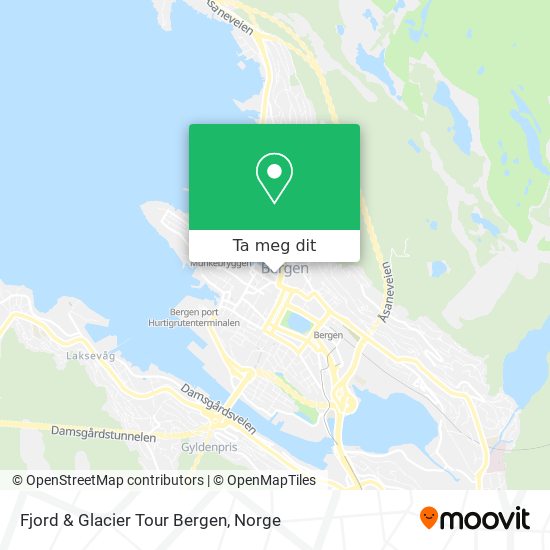 Fjord & Glacier Tour Bergen kart