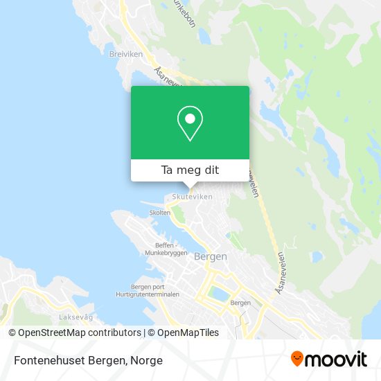 Fontenehuset Bergen kart
