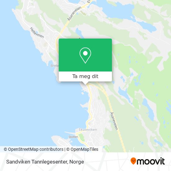 Sandviken Tannlegesenter kart