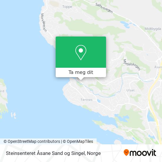 Steinsenteret Åsane Sand og Singel kart