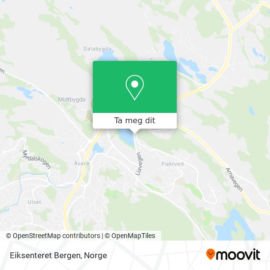 Eiksenteret Bergen kart