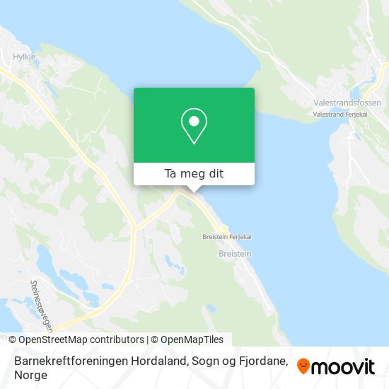 Barnekreftforeningen Hordaland, Sogn og Fjordane kart