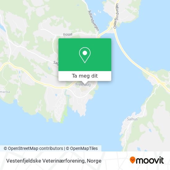 Vestenfjeldske Veterinærforening kart