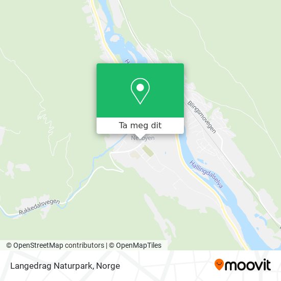 Langedrag Naturpark kart