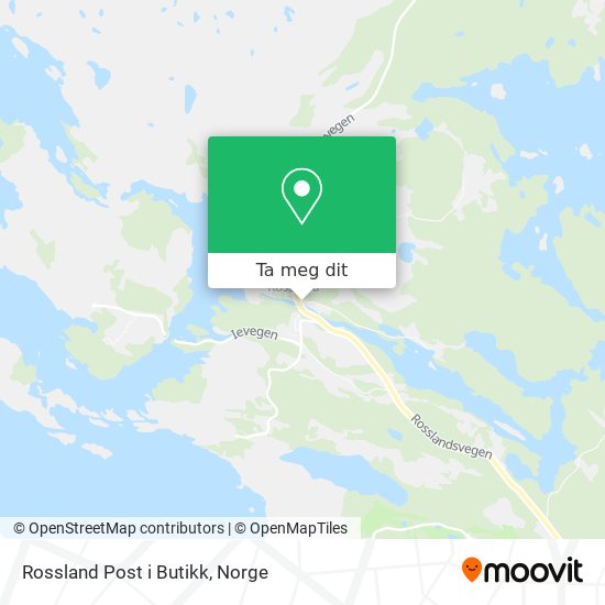 Rossland Post i Butikk kart