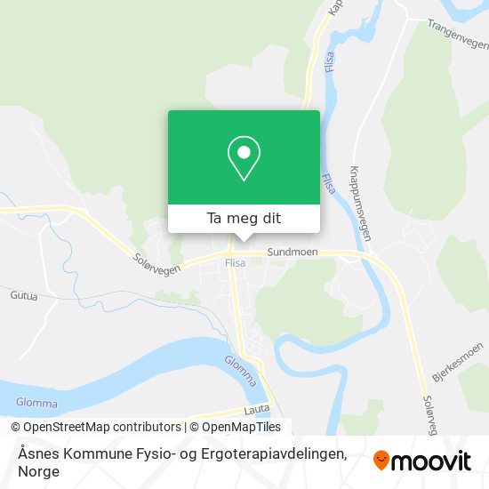 Åsnes Kommune Fysio- og Ergoterapiavdelingen kart