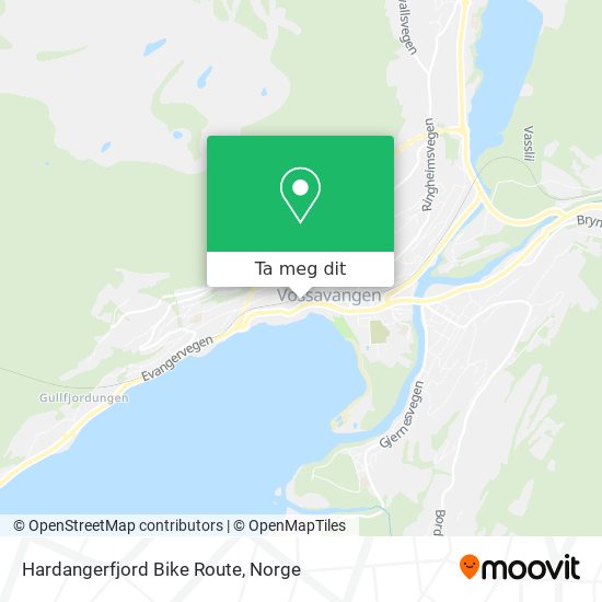 Hardangerfjord Bike Route kart